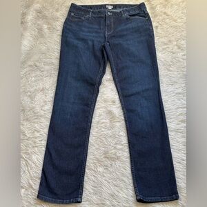 J. Jill Women's Dark Blue Slim Leg  Low Rise Stretch Jeans Size 8